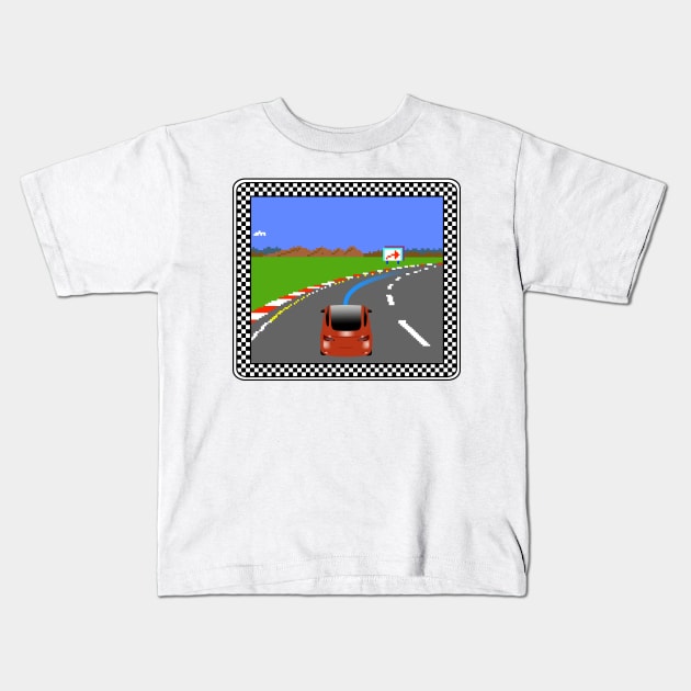 Self Driving Race Car on Autopilot Kids T-Shirt by Shannon Marie